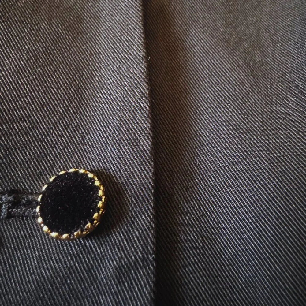 Reformation Black Oakley Peplum Vest with Velvet Buttons – Size 2 - Picture 3 of 3